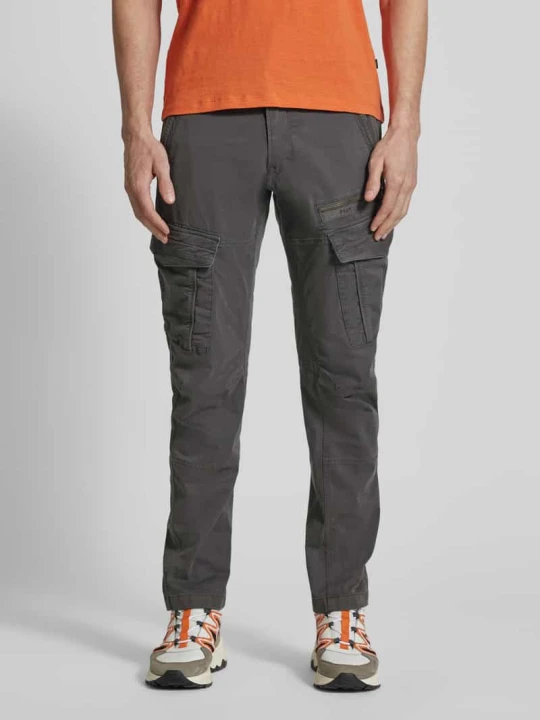 Zdjęcie produktu Spodnie cargo o kroju tapered fit z wyhaftowanym logo PME Legend Antracytowy