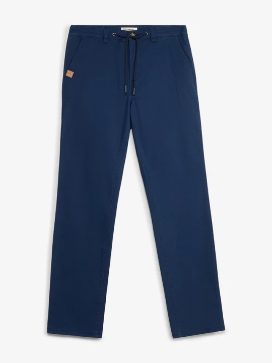 Zdjęcie produktu Spodnie chinosy, classic fit, ze stretchem i szeroką nogawką, straight BonPrix niebieski