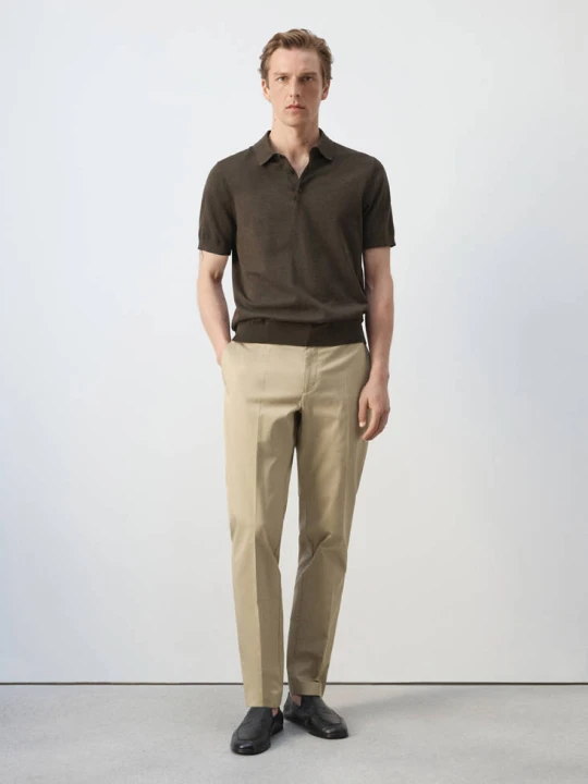 Zdjęcie produktu Spodnie chinosy Dublino slim fit granatowy - Mężczyzna - MANGO MAN