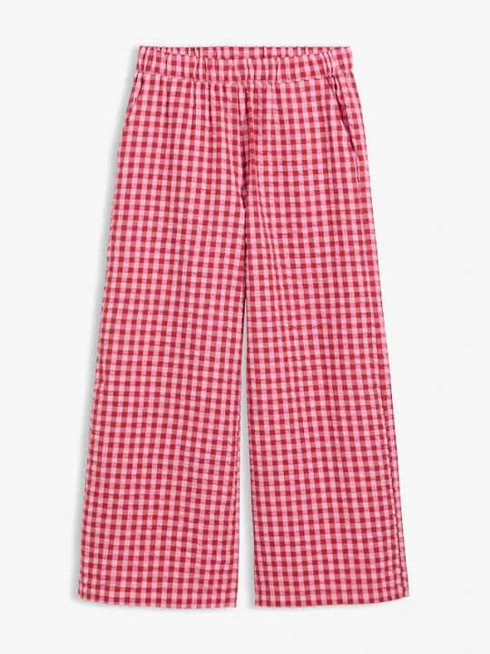 Zdjęcie produktu Spodnie culotte z czystej bawełny BonPrix różowy
