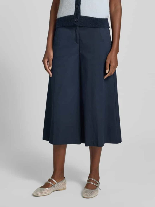 Zdjęcie produktu Spodnie culotte z mieszanki bawełny w kroju regular fit model 'MELLI' BRAX Granatowy