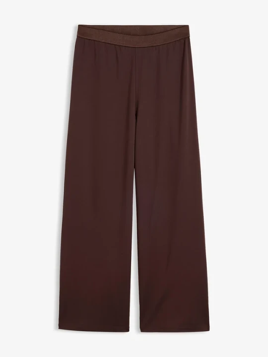 Zdjęcie produktu Spodnie culotte z mieszanki wiskozy BonPrix brązowy