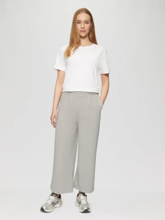 Zdjęcie produktu Spodnie culottes z dżerseju typu interlock QS szary