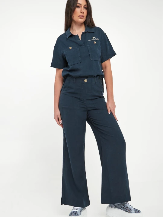 Zdjęcie produktu Spodnie damskie lniane AERONAUTICA MILITARE