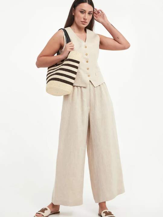 Zdjęcie produktu Spodnie damskie lniane Felino WEEKEND MAX MARA