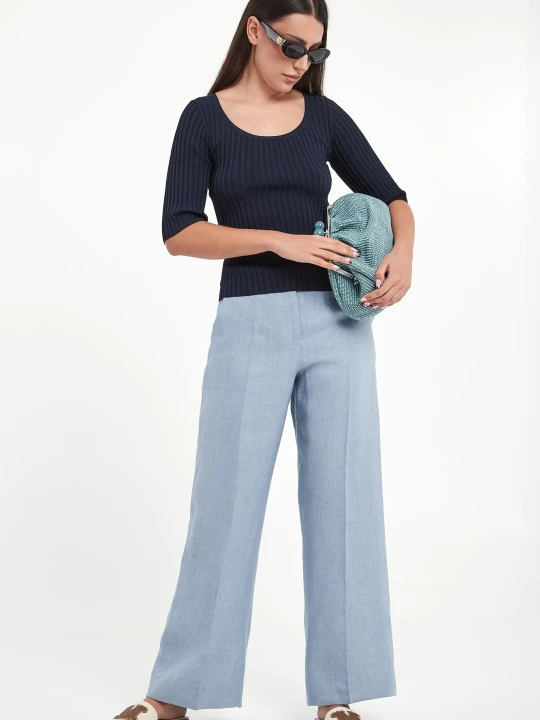 Zdjęcie produktu Spodnie damskie lniane Malizia WEEKEND MAX MARA