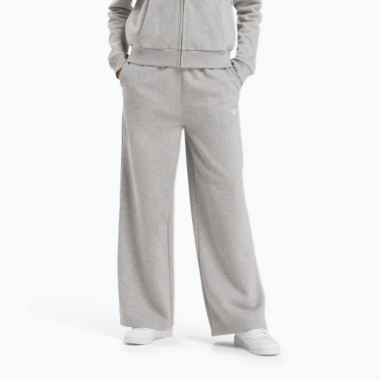 Zdjęcie produktu Spodnie damskie Reebok Identity Small Logo Fleece WIde Leg medium grey heather