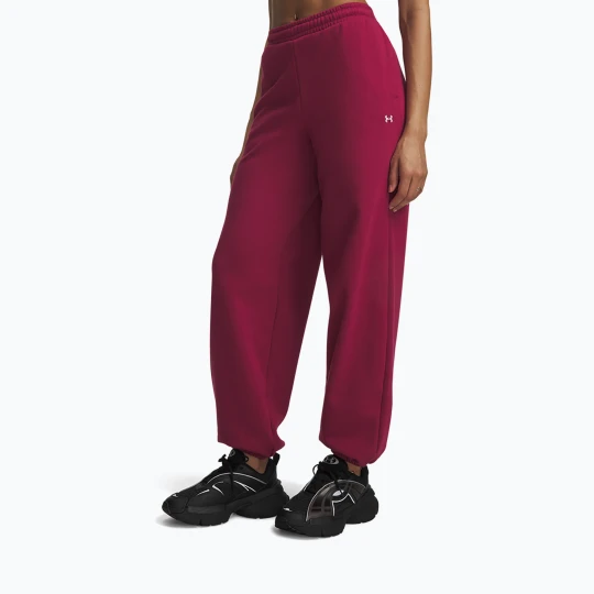 Zdjęcie produktu Spodnie damskie Under Armour Icon Fleece Gym Pant claret / white Różowy