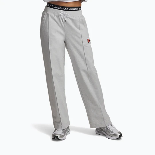 Zdjęcie produktu Spodnie damskie Under Armour Sport Terry Trend halo gray light heather / black Szary