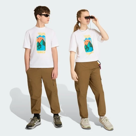 Zdjęcie produktu Spodnie dla dzieci Terrex Kids Xploric CLIMA365 Cargo Adidas Brown Oxide