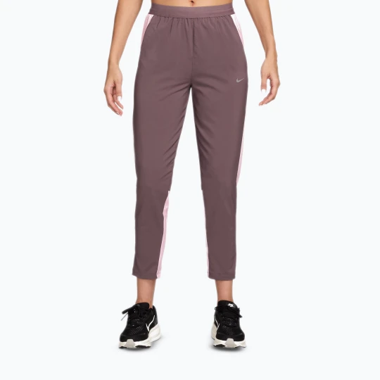 Zdjęcie produktu Spodnie do biegania damskie Nike Tempo Swoosh Dri-Fit Mid-Rise 7 / 8 tattoo / pink foam Brązowy