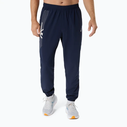 Zdjęcie produktu Spodnie do biegania męskie ASICS Icon midnight / cream Granatowy