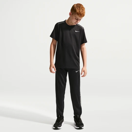 Zdjęcie produktu Spodnie do biegania z dzianiny dla dużych dzieci (chłopców) Nike Miler - Czerń