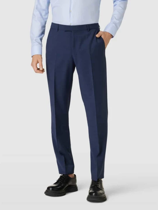 Zdjęcie produktu Nowoczesne spodnie garniturowe o kroju Modern Fit z dodatkiem wełny model „Brad” JOOP! Granatowy