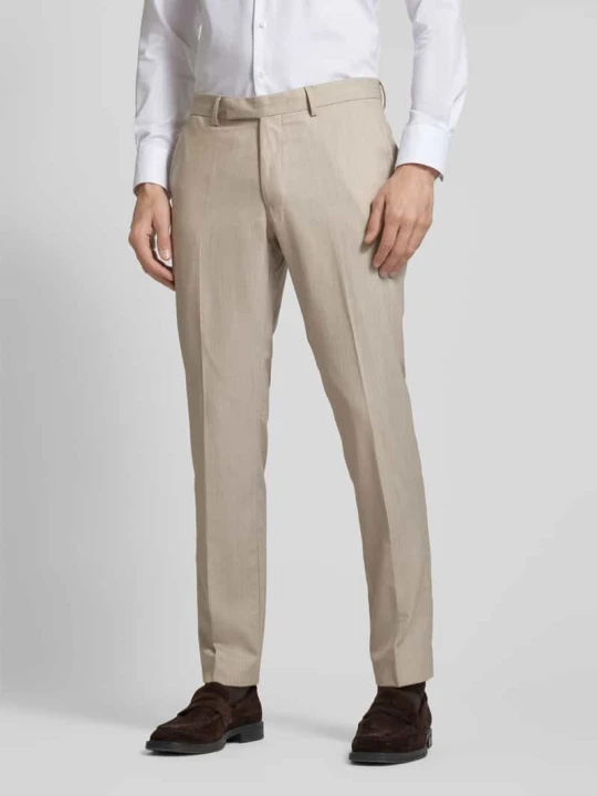 Zdjęcie produktu Spodnie garniturowe o kroju regular fit z kantami model 'Ryan' Pierre Cardin Beżowy
