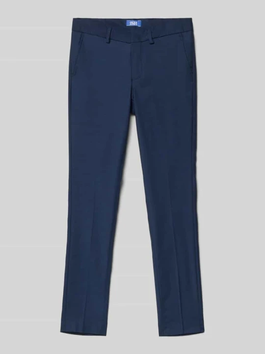 Zdjęcie produktu Spodnie z zakładkami w pasie o kroju regular fit z dodatkiem wełny model ‘SOLARIS’ Jack&Jones Granatowy