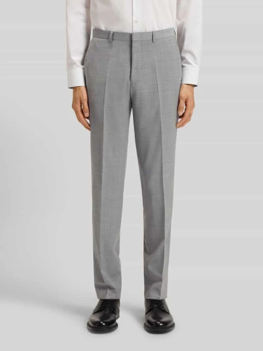 Zdjęcie produktu Spodnie do garnituru o kroju slim fit z mieszanki wełny model ‘HESTEN’ Hugo Srebrny