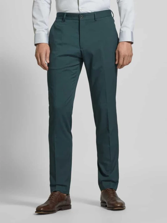Zdjęcie produktu Spodnie do garnituru o kroju slim fit ze szlufkami na pasek s.Oliver Ciemnozielony