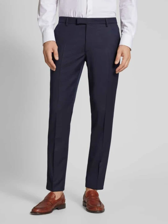 Zdjęcie produktu Spodnie od garnituru męskie JOOP! Collection;Mieszanka bawełny i elastanu;Krój slim fit;Model ‘Blayr’;Jednolity kolor;Kanty;Szerokość w pasie w rozmiarze 50: 43