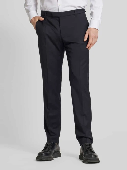 Zdjęcie produktu Spodnie od garnituru męskie JOOP! Collection;Mieszanka bawełny i elastanu;Krój slim fit;Model ‘Blayr’;Jednolity kolor;Kanty;Szerokość w pasie w rozmiarze 50: 43