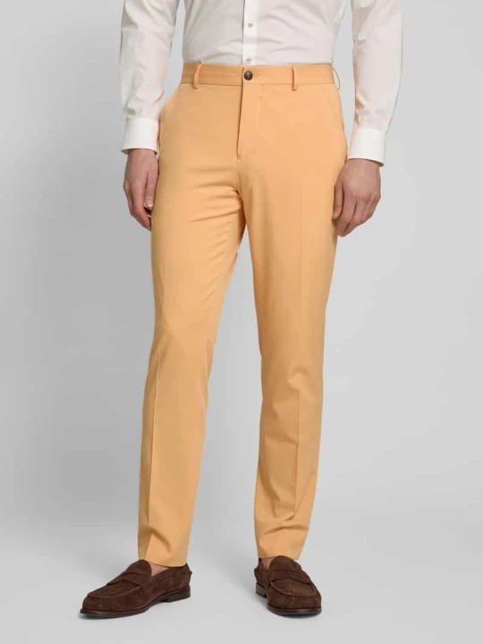Zdjęcie produktu Spodnie do garnituru o kroju slim fit w kant model ‘LIAM’ Selected Morelowy