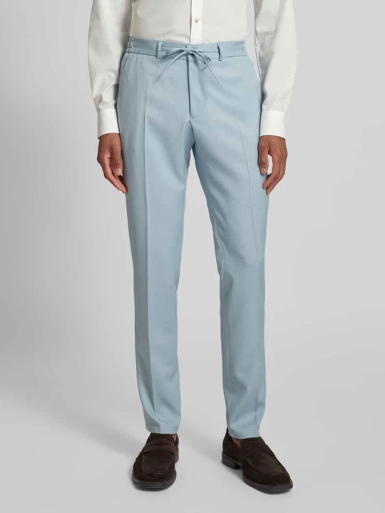 Zdjęcie produktu Spodnie do garnituru o kroju slim fit w kant model ‘SPARTAFLEX’ Zuitable Jasnoniebieski