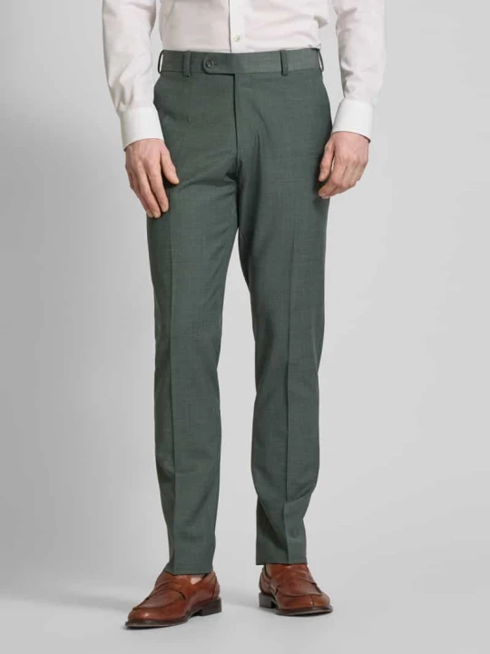Zdjęcie produktu Spodnie do garnituru o kroju slim fit w kant Wilvorst Zielony