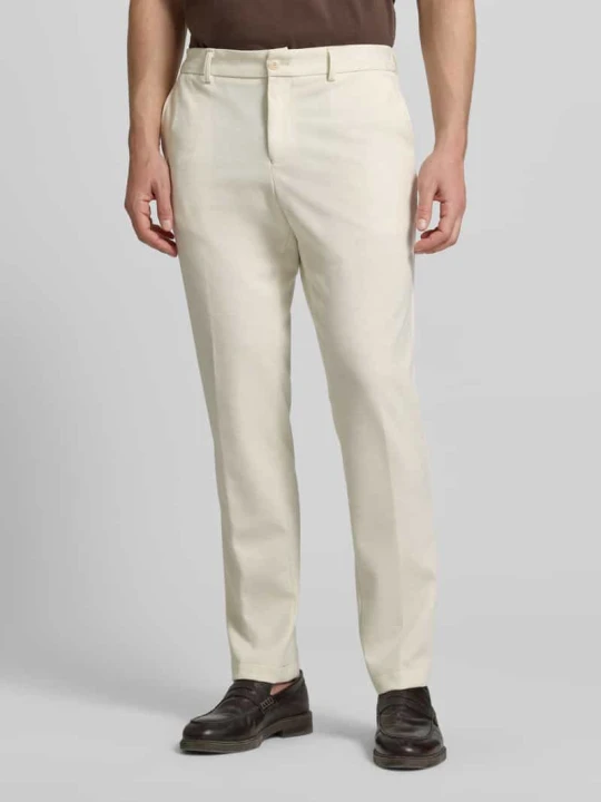 Zdjęcie produktu Spodnie garniturowe o kroju slim fit z dodatkiem wiskozy Model 'P-GENIUS-JCWWGPK261F' Boss Beżowy
