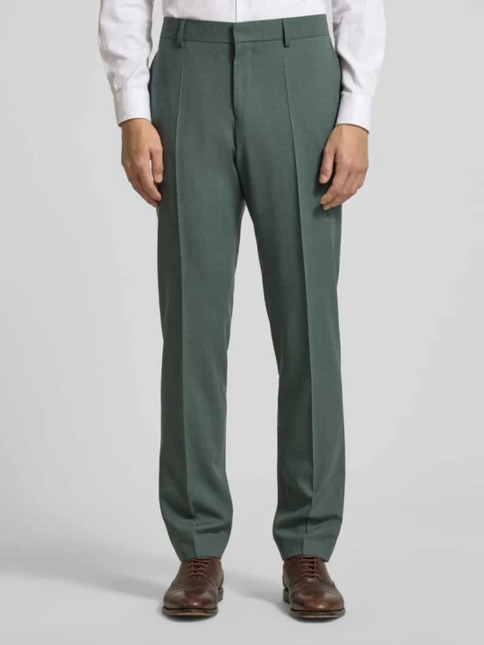 Zdjęcie produktu Spodnie do garnituru o kroju slim fit z dodatkiem żywej wełny model ‘H-GENIUS-253’ Boss Ciemnozielony