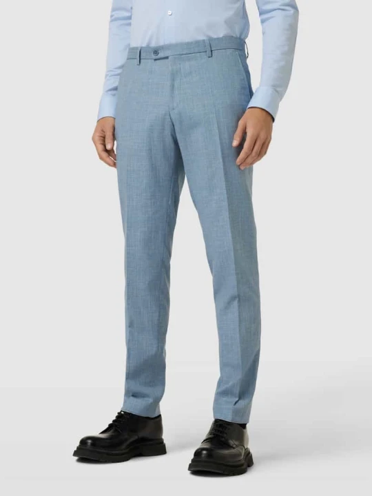 Zdjęcie produktu Spodnie do garnituru o kroju slim fit z efektem melanżowym model ‘Paco’ CG - Club of Gents Jasnoniebieski