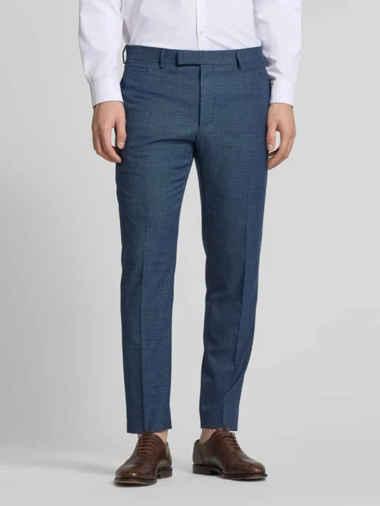 Zdjęcie produktu Spodnie do garnituru o kroju slim fit z fakturowanym wzorem model ‘Kynd3’ Strellson Granatowy