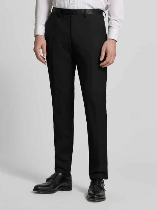 Zdjęcie produktu Spodnie do garnituru o kroju slim fit z kieszeniami z tyłu MCNEAL Czarny