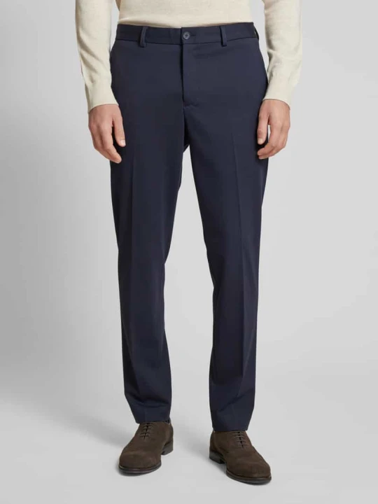 Zdjęcie produktu Spodnie do garnituru o kroju slim fit z kieszeniami z tyłu model ‘DELON’ Selected Ciemnoniebieski