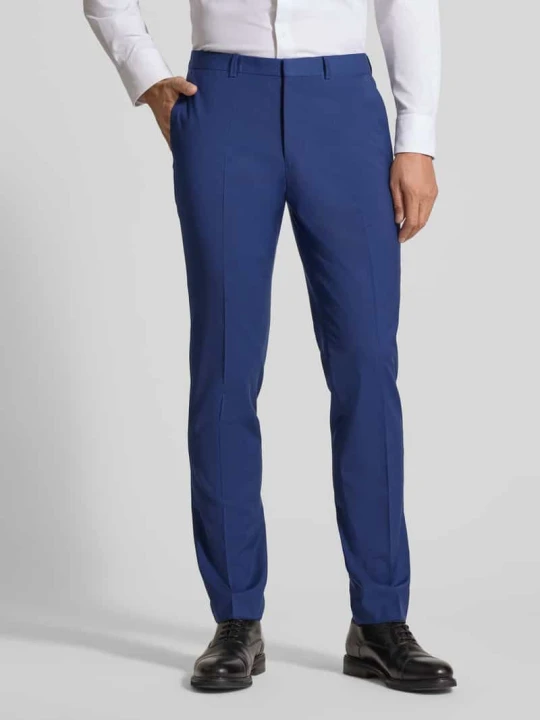 Zdjęcie produktu Spodnie do garnituru o kroju slim fit z mieszanki wełny model ‘HESTEN’ Hugo Królewski niebieski