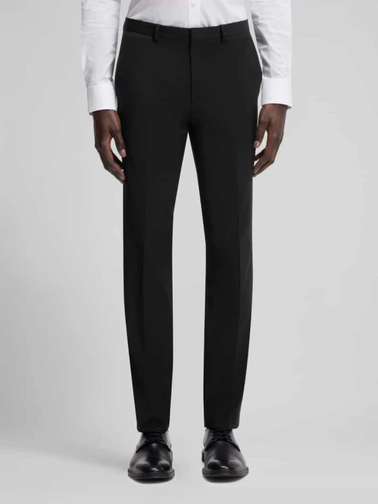 Zdjęcie produktu Spodnie do garnituru o kroju slim fit z mieszanki wełny model ‘HESTEN’ Hugo Czarny
