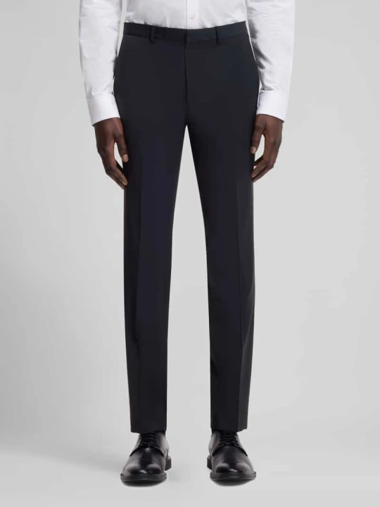 Zdjęcie produktu Spodnie do garnituru o kroju slim fit z mieszanki wełny model ‘HESTEN’ Hugo Ciemnoniebieski