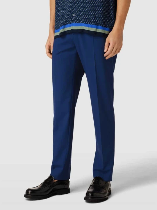 Zdjęcie produktu Spodnie do garnituru o kroju slim fit z mieszanki żywej wełny model ‘Genius’ Boss Niebieski