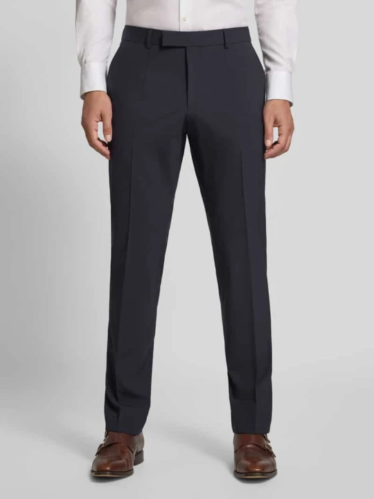 Zdjęcie produktu Spodnie do garnituru o kroju slim fit z mieszanki żywej wełny model ‘H-GIO-MM-C-NF’ Boss Granatowy
