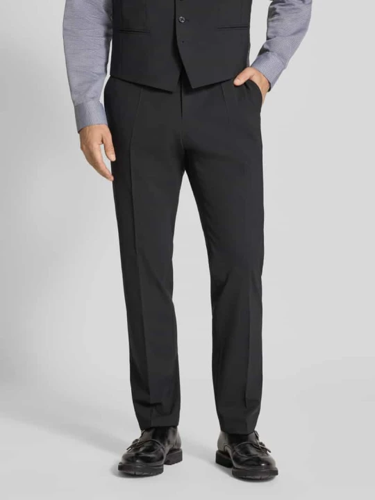 Zdjęcie produktu Spodnie do garnituru o kroju slim fit z mieszanki żywej wełny model ‘H-GIO-MM-C-NF’ Boss Czarny
