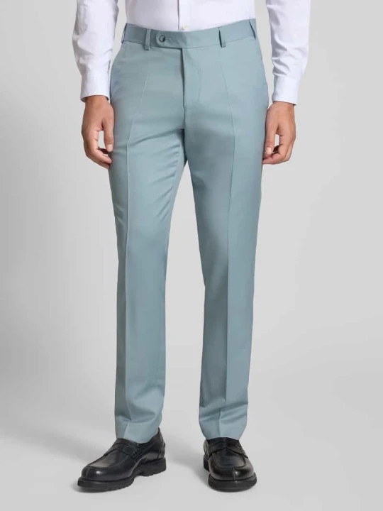 Zdjęcie produktu Spodnie do garnituru o kroju slim fit z wpuszczanymi kieszeniami Wilvorst Morski