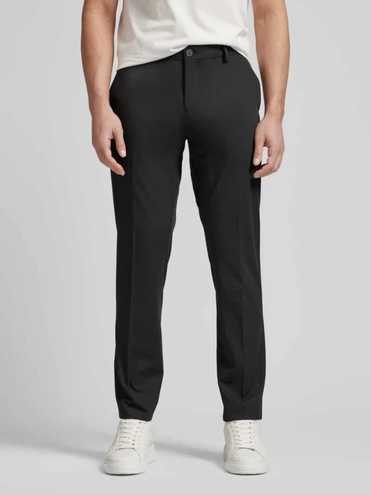 Zdjęcie produktu Spodnie garniturowe o kroju slim fit z dodatkiem wiskozy model 'LIAM' Selected Czarny