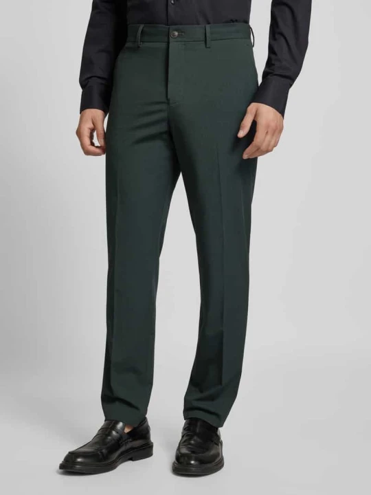 Zdjęcie produktu Spodnie garniturowe o kroju slim fit z dodatkiem wiskozy model 'LIAM' Selected Ciemnozielony