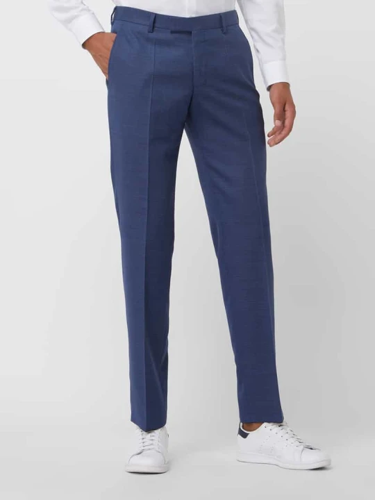 Zdjęcie produktu Spodnie do garnituru o kroju slim fit z żywej wełny model ‘Massa’ Baldessarini Niebieski