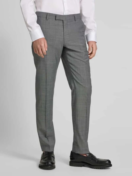 Zdjęcie produktu Spodnie garniturowe o kroju slim fit z dodatkiem wełny model „Blayr” JOOP! Średnioszary