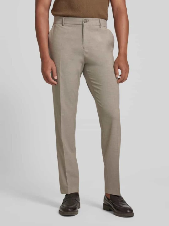 Zdjęcie produktu Spodnie do garnituru o kroju slim fit ze wzorem w pepitkę model ‘LIAM’ Selected Homme Średniobrązowy