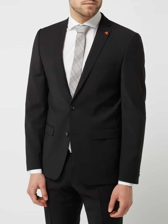 Zdjęcie produktu Marynarka o kroju slim fit z kołnierzem z połami Roy Robson Czarny