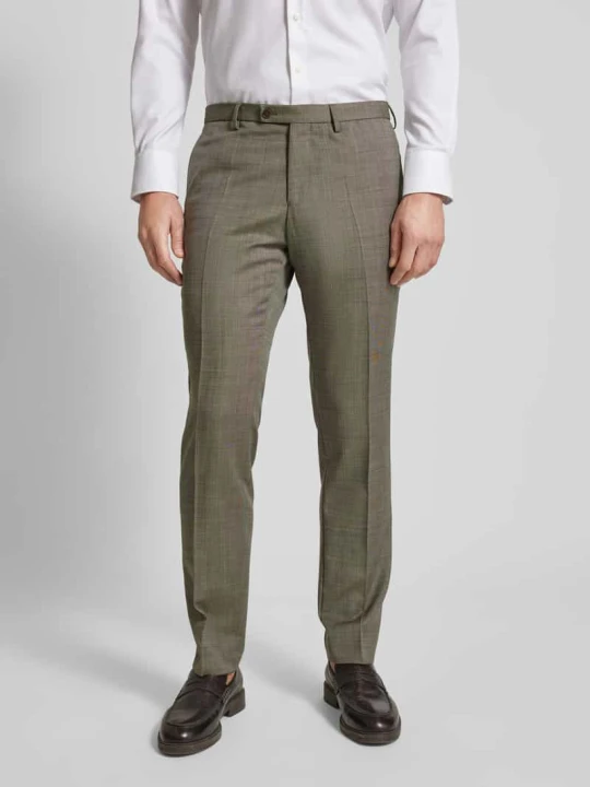 Zdjęcie produktu Spodnie do garnituru z mieszanki wiskozy model ‘Pascal’ CG - Club of Gents Khaki