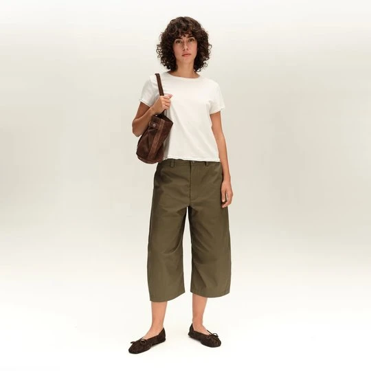 Zdjęcie produktu Spodnie do kostek bawełna brązowy khaki BIMBA Y LOLA