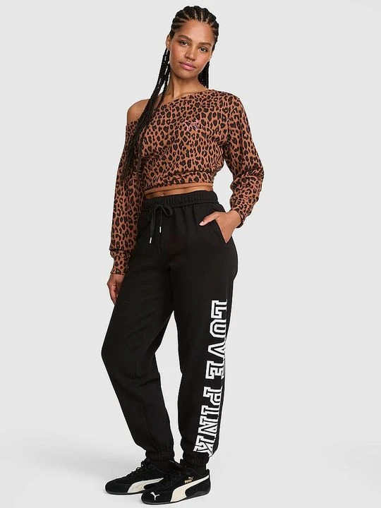 Zdjęcie produktu Spodnie dresowe Campus Fleece Victoria's Secret Czarny