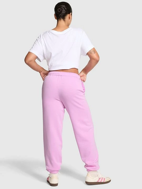 Zdjęcie produktu PINK Spodnie dresowe bawełniane Ivy Fleece Campus Victoria's Secret Fioletowy
